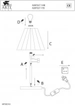 Настольная лампа классика Arte lamp A2872LT-1AB California