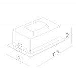 Светильник встраиваемый двойной Arte lamp A3007PL-2WH STUDIO