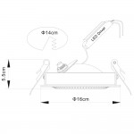 Светильник встраиваемый Arte lamp A3015PL-1WH STUDIO