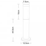 Столбик уличный Arte lamp A3158PA-1SS SALIRE