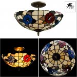 Люстра потолочная тиффани Arte lamp A3165PL-2BG Florizel