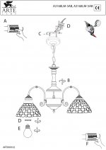 Люстра Arte Lamp A3168LM-5AB Raindrop