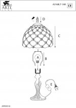 Настольная лампа Arte lamp A3168LT-1AB Raindrop