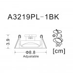 Светильник потолочный Arte lamp A3219PL-1BK ACCENTO