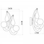 Светильник настенный Arte lamp A3229AP-2WH SIGMA