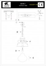 Светильник подвесной Arte lamp A3232SP-1AB NAUTILUS