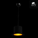 Светильник подвесной в виде шляпы черный с золотом Arte lamp A3236SP-1BK CAPPELLO