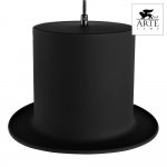 Светильник подвесной в виде шляпы черный с золотом Arte lamp A3236SP-1BK CAPPELLO