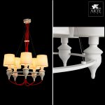 Люстра белая с красным проводом Arte lamp a3325lm-5wh Sergio