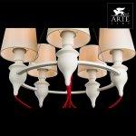 Люстра белая с красным проводом Arte lamp a3325lm-5wh Sergio