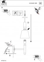 Светильник бра Arte Lamp A3330AP-2BR Everest