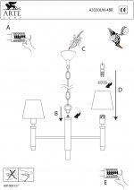 Люстра Arte Lamp A3330LM-4BR Everest
