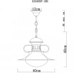 Светильник подвесной Arte lamp A3340SP-1BG GAMBRINUS