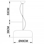Светильник красный подвесной Arte lamp A3401SP-3RD Paleolus
