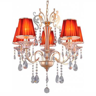 Люстра красная Arte lamp A3404LM-5GO Tramonto Люстра красная Arte lamp A3404LM-5GO Tramonto