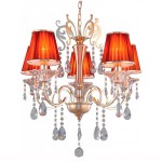 Люстра красная Arte lamp A3404LM-5GO Tramonto