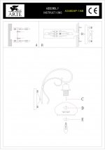 Светильник бра Arte lamp A3460AP-1AB Dynasty