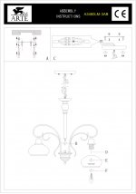 Люстра Arte lamp A3460LM-3AB Dynasty 