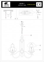 Люстра Arte lamp A3560LM-5GO Armstrong