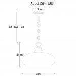 Светильник подвесной Arte lamp A3561SP-1AB ARMSTRONG