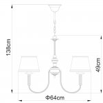 Люстра классическая Arte lamp A3579LM-5AB Alice