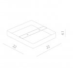 Светильник светодиодный накладной 18Вт 220*220мм Arte lamp A3618PL-1WH Angolo