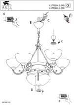 Люстра Arte Lamp A3777LM-3-2AB Windsor white
