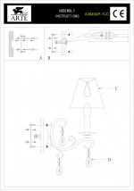Светильник бра Arte Lamp A3840AP-1CC RaffaElla