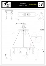 Светильник подвесной Arte lamp A3850SP-4AB REDPOOL