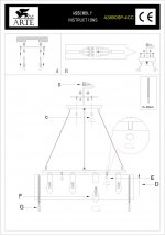 Люстра Arte lamp A3850SP-4CC Blackpool