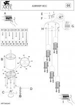 Светильник подвесной Arte lamp A3855SP-5CC Ulysses