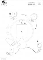 Светильник настольный Arte lamp A3920LT-1AB Casual
