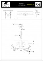 Люстра подвесная Arte lamp A3950SP-4GO Louis