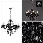 Люстра черная Arte lamp A3964LM-8BK Teatro