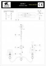 Люстра Arte lamp A4021LM-5GO White Hall 