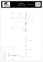 Торшер Arte lamp A4021PN-1GO Bubbles