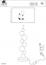 Светильник настольный Arte lamp A4034LT-1BC Luxury