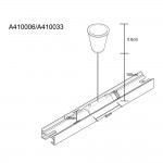 Подвесное крепление шинопровода-трека 1м Arte lamp A410033 Track белый