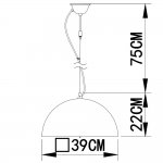 Светильник подвесной Arte lamp A4175SP-1WH ROME