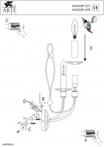 Светильник настенный Arte Lamp A4292AP-2PB Birdcage