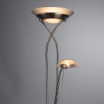 Торшер диммируемый с подсветкой для чтения Arte lamp A4399PN-2SS DUETTO
