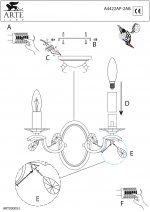 Светильник настенный Arte lamp A4422AP-2AB MARCEL