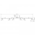 Светильник потолочный на штанге Arte lamp A4510PL-6SS CAVALLETTA