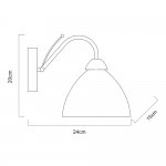 Светильник бра Arte Lamp A4530AP-1AB Milanese