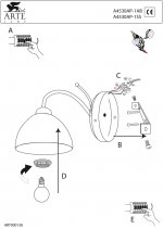 Светильник бра Arte Lamp A4530AP-1AB Milanese