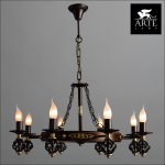 Люстра кованая лофт стиля Arte lamp A4550LM-8CK Cartwheel