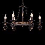 Люстра кованая лофт стиля Arte lamp A4550LM-8CK Cartwheel