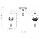 Восточная люстра Arte lamp A4552PL-5GO Moroccana