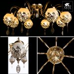 Восточная люстра Arte lamp A4552PL-8GO Moroccana