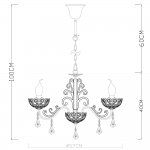 Светильник подвесной Arte lamp A4554LM-5WG FLEECE